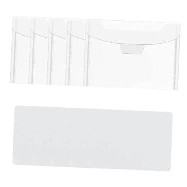 Imagem de UGPLM Painéis de armazenamento de carimbos transparentes, suprimentos para scrapbooking, grande, bolsos decorativos, conjunto organizador de carimbos para, 5 Unidades