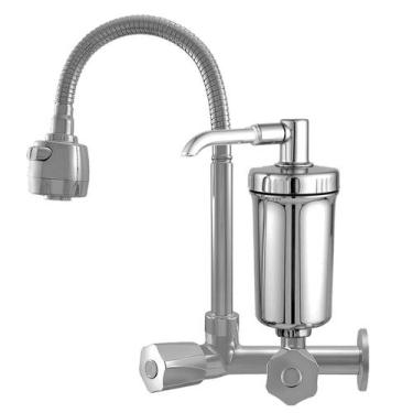 Imagem de Torneira Com Filtro Cozinha Parede Gourmet Abs C50 1/4 Volta - Dazie M