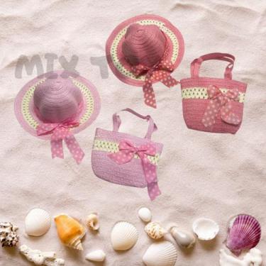 Imagem de Kit Praia Infantil Chapéu e Bolsinha Piscina Moda Praia - Rios Sport M