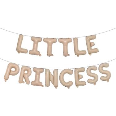 Imagem de Decoração de chá de bebê de princesinha - bandeira de balão de boas-vindas revelação de gênero e suprimentos de festa de aniversário para meninas para aniversário e festa infantil (caramelo PEQUENA