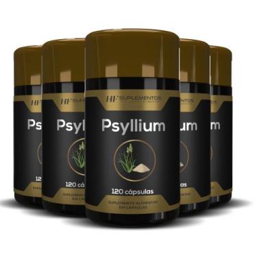 Imagem de 5x psyllium 120 cápsulas hf suplementos