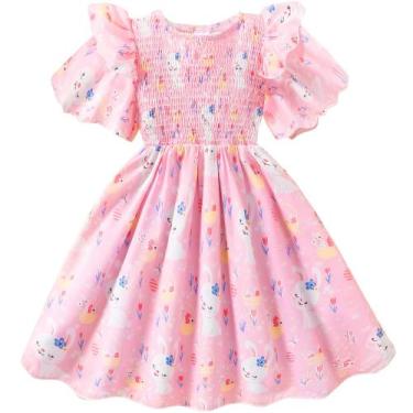 Imagem de Vestido GOTHLETIC Easter Bunny para meninas de 3 a 4 anos