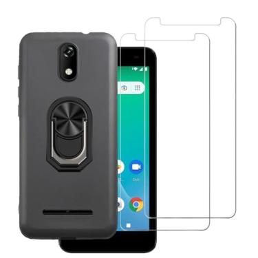 Imagem de DAMONDY Capa compatível com ANS Artia Sp555D com 2 protetores de tela, anel à prova de choque para mulheres e meninas, suporte de borracha TPU macio fino [suporte magnético para carro] compatível com