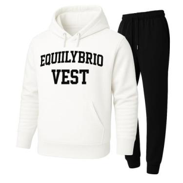 Imagem de Conjunto Moletom Equillybrio Vest Algodão Lançamento - RC, Branco, P