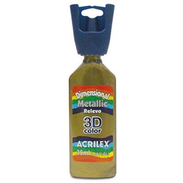 Imagem de Tinta Dimensional Metálica Relevo 3D Acrilex 35 ml Bronze - 556