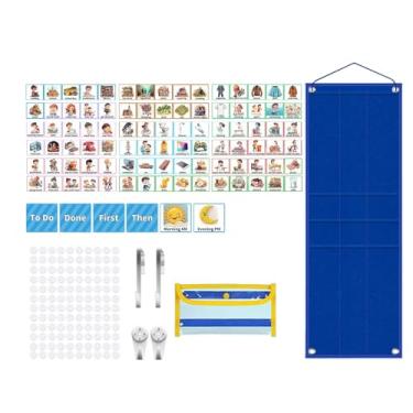 Imagem de simhoa Cronograma visual infantil, planejador diário para fazer, planejador de parede educacional para educação domiciliar