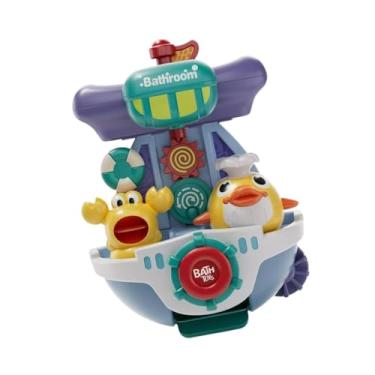 Imagem de YIJU Brinquedo para banho de bebê, com ventosa, universal, aspersor de chuveiro, brinquedos de água para meninas e meninos, Azul