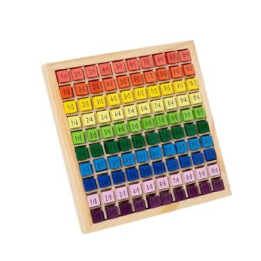 Imagem de YIJU Tabuleiro de multiplicação de madeira, mesa, gráfico, jogo de matemática, números, quebra-cabeça, habilidades matemáticas básicas, aprendizagem para
