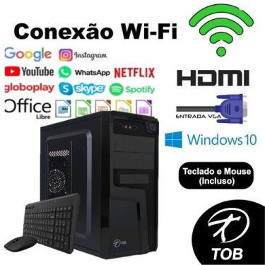 Imagem de Computador com processador i5, ssd 120, 4gb de ram, teclado, mouse, wi