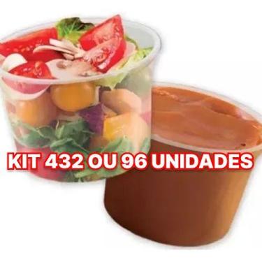 Imagem de 432 ou 96 Unidades Pote Redondo Com Tampa 250ml - COPOMAIS, 96 UNIDADE