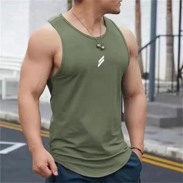 Imagem de Camiseta Regata Masculina De Secagem Rápida Em Malha Para Verão Casual