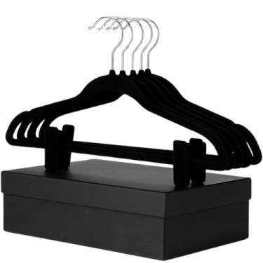 Imagem de Kit 10 Cabide De Veludo Resistente Com Presilha Aveludada