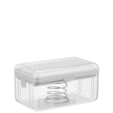 Imagem de Porta Sabão Em Barra Escova Esfregão Dispenser Saboneteira (Cinza)