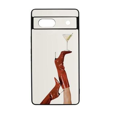 Imagem de qizjio Martini Capa protetora à prova de choque estética costeira cowgirl capa de telefone para Google Pixel 7A