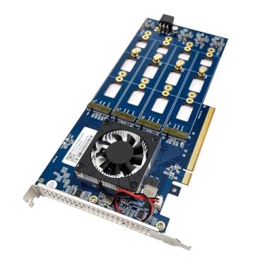 Imagem de 10Gtek Adaptador M.2 PCIe4.0 X16 para (8X) para NVMe SSD, controlador PEX88048 com função de bifurcação. Aplicável ao sistema Windows Server/Windows/linux/VMwareESX/ESXi/FreeBSD14/Ubuntu