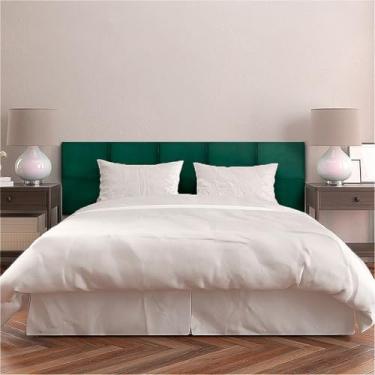 Imagem de Cabeceira de cama casal,Kit 10 Peças Cabeceira Modular Estofada 40x30cm Cada Peça(Verde,QUEEN SIMPLES - 8 PLACAS)
