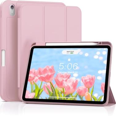 Imagem de ZOVEEK Capa para iPad Air de 11 polegadas (M3 2025 / M2 2024) e iPad Air 5ª/4ª geração (2022/2020), capa para iPad Air de 10,9 polegadas com suporte para lápis, suporte de três dobras e despertar