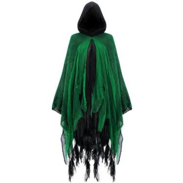 Imagem de Fantasia Geyoga Halloween Grim Reaper Scary Cloak para adultos