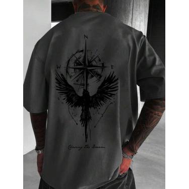 Imagem de Camiseta Basica Masculina Camisa Estampa Moda Minimalista - crushed, P