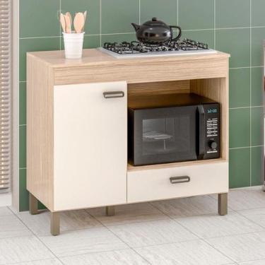 Imagem de Balcão Cooktop 5 Bocas e Porta Forno com Porta e Gaveta - REGALE MÓVEI