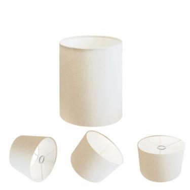 Imagem de Cúpula em tecido cilíndrica abajur luminária cp-2009 13x15cm branco - 