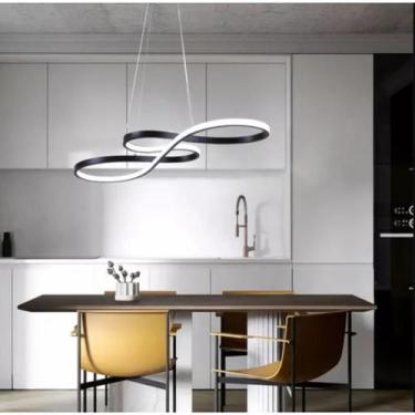 Imagem de Lustre Pendente Luminária Led Infinito 58W Luz 3em1 Bivolt Sala Quarto
