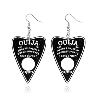 Imagem de Brincos de prancha de tabuleiro de Ouija góticos Punk Lua Tripla Deusa Olho Mal Traça Brincos Bruxa Gótica Wiccan Brincos Gota para Mulheres Meninas Joias Góticas, Acrílico, desconhecido
