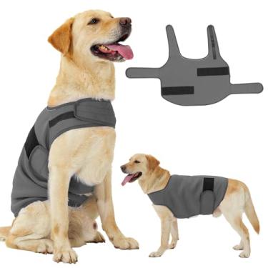 Imagem de Jaqueta de ansiedade para cães, jaqueta calmante – colete antiansiedade adequado para a pele para trovões, fogos de artifício, visitas ao veterinário e separação – ajuda a manter os cães relaxados sem