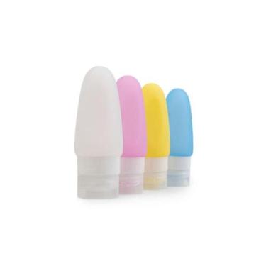 Imagem de Kit com 4 Frascos de Silicone para Viagem Colorido - Bagaggio