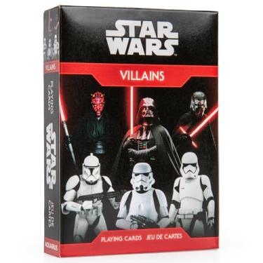 Imagem de AQUARIUS Cartas de baralho Star Wars – Baralho temático Vilões do Lado Negro para seus Jogos de Cartas Favoritos – Produto oficialmente licenciado por Star Wars e Colecionáveis – Tamanho de pôquer com acabamento de linho