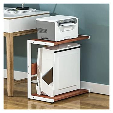 Imagem de Suporte de CPU para PC, suporte de chão de mesa de 2 níveis, suporte de PC suporte de torre, suporte de chão para armazenamento de impressora, moldura lateral de mesa, suporte de quatro modelos de