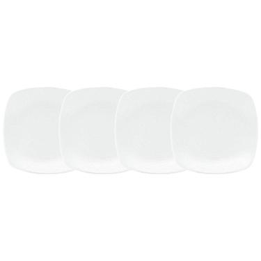 Imagem de Conjunto de Pratos para Sobremesa com 4 Peças, Formato Quadrado e Material de Porcelana, Noritake 43813-476D