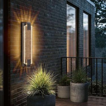 Imagem de Luz de parede externa camuucci LED 60cm de bronze impermeável