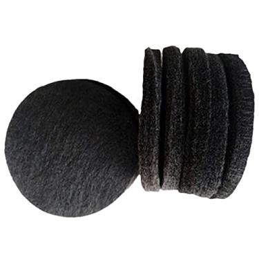 Imagem de Manta de solda de grafite à prova de fogo - Feltro de grafite redondo de alta pureza com 2 mm de espessura - Conjunto de 6 peças para isolamento térmico e aplicações químicas(50 * 2mm)
