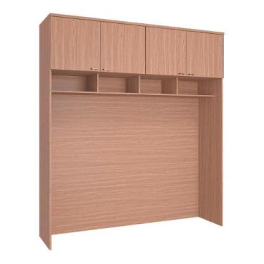 Imagem de Guarda Roupa Modulado Ponte 4 Portas 2450X1730mm Setiba Plus Rimo Carv
