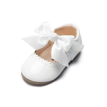 Imagem de Sapatos Fromosa Toddler Girls Mary Jane Ballet Flats brancos 7C