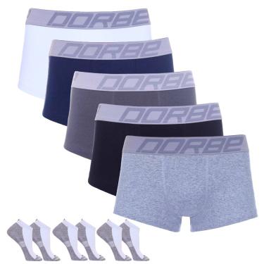 Imagem de Kit 5 Cuecas Sungão Algodão + 3 Pares Meia Sapatilha Anatômica