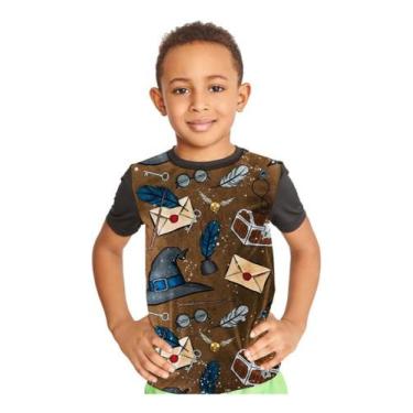 Imagem de Camiseta Infantil Harry Potter Full Print Ref:117 - smoke, Preto, 2