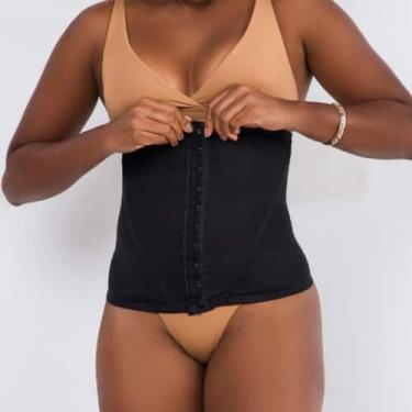 Imagem de Cinta Abdominal Longa Modeladora Compressão Fecho Frontal Conforto Luc