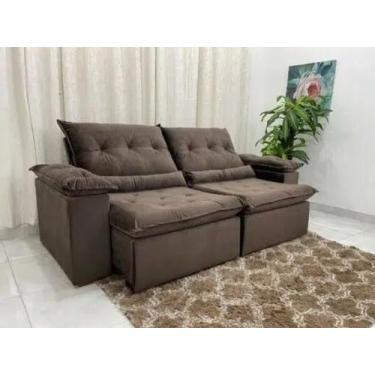 Imagem de Sofa las vegas plus 2.30 - marrom - IMPERIO DECOR