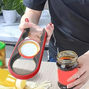 Imagem de Abridor de pote antiderrapante, removedor de tampa de garrafa, abridor de lata de borracha, prendedores de cozinha para remover tampas, tampas e garrafas teimosos, ótimos utensílios de cozinha para