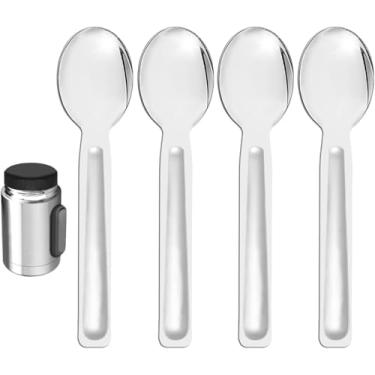 Imagem de 2 colheres de substituição compatíveis com potes de alimentos Stanley de 510 g, conjunto de colheres de aço inoxidável sem BPA para Stanley Classic Legendary Pote isolado a vácuo de 510 g