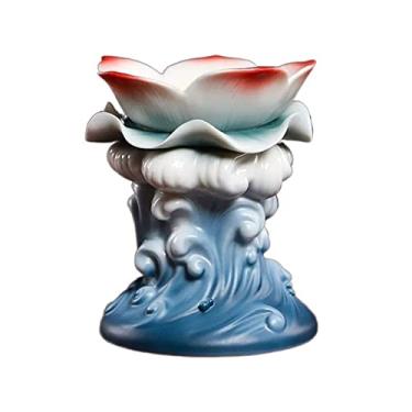 Imagem de Decoração de mesa de cerâmica Lotus Wave Candelabro decoração de mesa centro de mesa