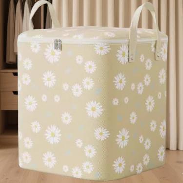 Imagem de Sacos de armazenamento grandes de 180 L, recipientes organizadores de armário dobráveis com alça reforçada para roupas, cobertor, edredons, lençóis, travesseiros e brinquedos