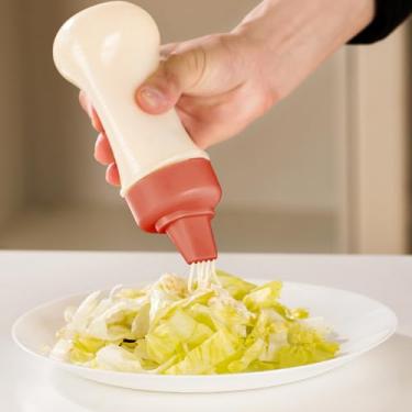 Imagem de Garrafa Universal Squeeze Molho Tomate Mel Salada Molho Recipiente Ferramenta de Cozinha, Vermelho, 1 Peça