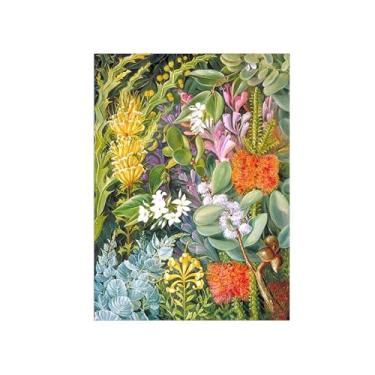 Imagem de BMZFYBS Pôster e impressões em tela de flores vintage - reprodução de pintura de arte de parede famosa - Flores 7 imagens para sala de estar 90 x 125 cm 35 x 49 polegadas sem moldura
