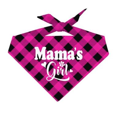 Imagem de Bandana para cães, cachecol rosa preto com estampa xadrez clássica, bandana de tecido confortável para cães pequenos, médios e grandes, gatos, filhotes, acessório para presente