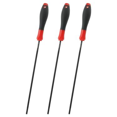 Imagem de 3 peças de lixa de afiação de corrente de motosserra, lixa de afiador de serra redonda de 5/32 polegadas (4 mm) Arquivo de motosserra de aço preto com cabo de plástico para motosserra