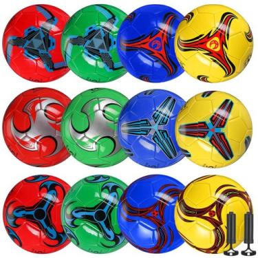 Imagem de Conjunto de bolas de futebol MiniInflat, 12 peças, tamanho 4, com bomb