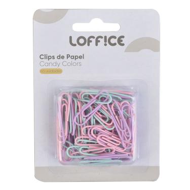 Imagem de Clips Papel 60 unidades 28mm CV244903 Loffice Sortido